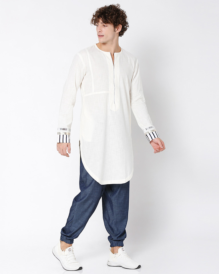 ROUND NECK ZIPPER KURTA