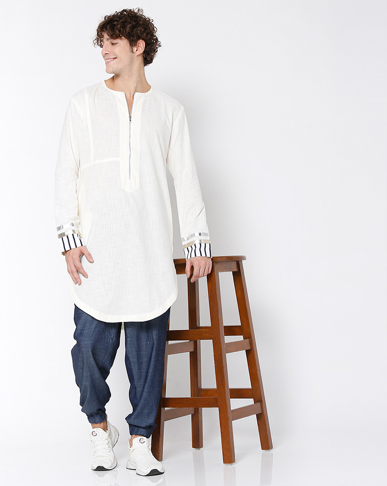 ROUND NECK ZIPPER KURTA